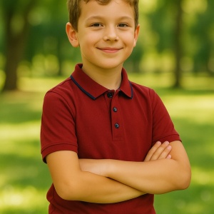 tricou polo visiniu