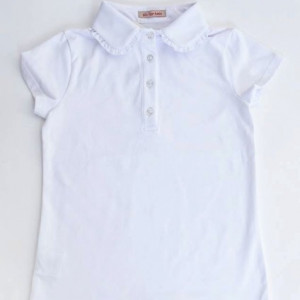 Tricou scoala fete alb RF3 - Img 3