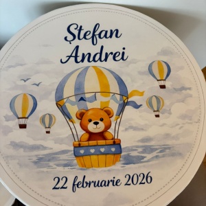 Trusou botez complet personalizat Balloon Trip - Img 2
