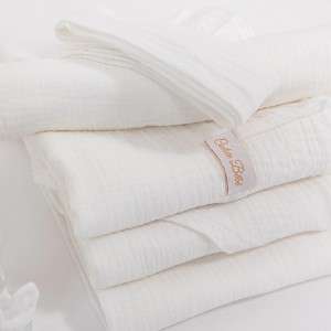 Trusou botez lux din muselina white - Img 3