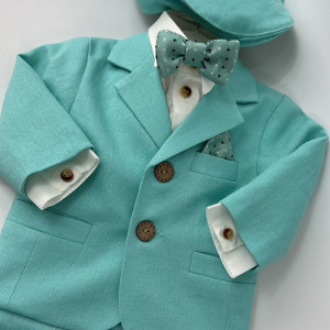 costume botez evel turcoaz 2024
