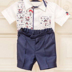 Costum baieti botez lux Happy Pirates