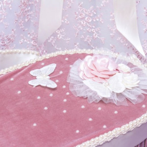 Cutie trusou botez ovala din catifea A3 - Img 3