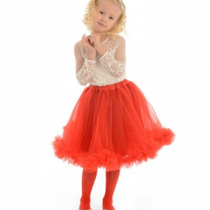 Fusta tutu rosie Couture