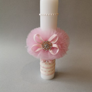 Lumanare de botez Pink Treasure - Img 2