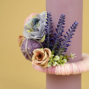 Lumanare de botez Purple spring - Img 3