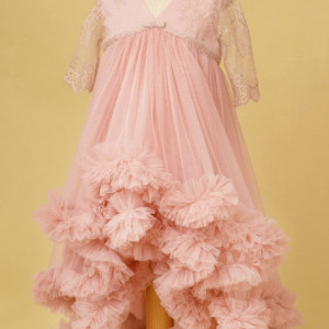 Rochie eleganta Pink Chantilly - Img 2