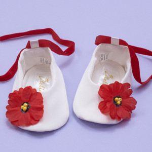 Set botez 3 piese brodat Poppy Field - Img 3