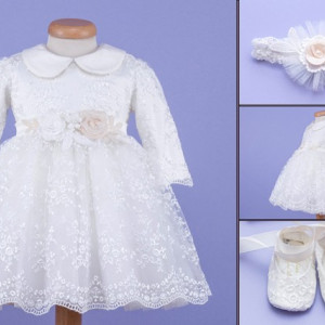 Set botez 3 piese Celeste - Img 2