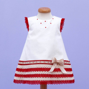 Set botez 3 piese Red Macrame - Img 6