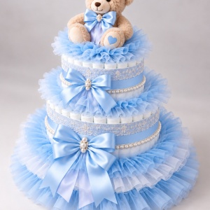 Tort scutece Teddy Bear Blue