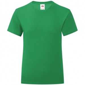 tricou copii fruit of the loom verde fata