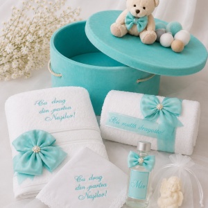 Trusou botez Velvet Bear Mint