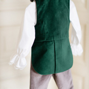 Costum botez baieti Velvet Green - Img 5
