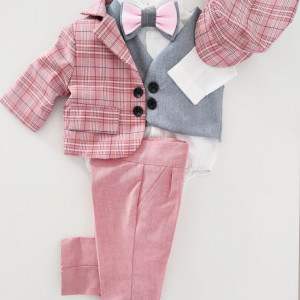 Costum botez din stofa Tokyo