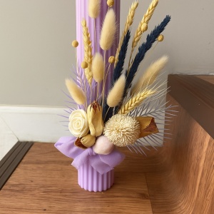 Lumanare de botez Autumn Lavender