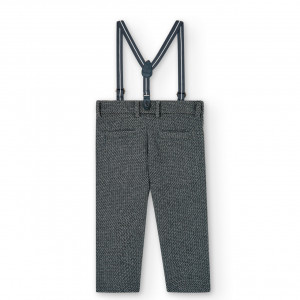 pantaloni baieti cu bretele Boboli 717050 spate