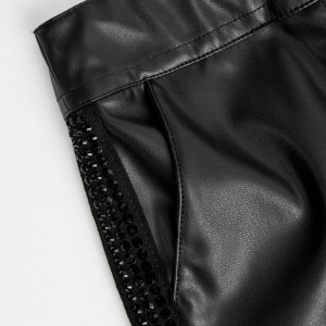 pantaloni scurti piele 727512 detaliu