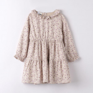 Rochie bej cu stelute mici iDo 7565 - Img 4
