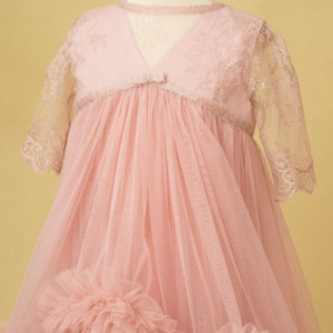 Rochie eleganta Pink Chantilly - Img 3
