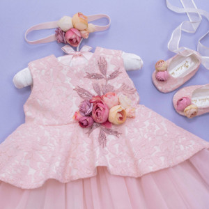 Set botez 3 piese Rosie Bella - Img 4