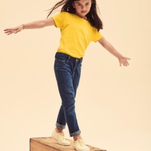 tricou copii fruit of the loom galben 2