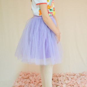 fusta tutu lila