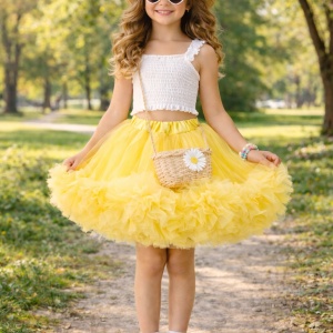 fusta-tutu-fete-galbena
