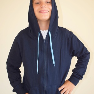 Hanorac bleumarin cu fermoar Basics