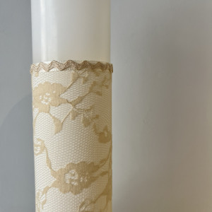 Lumanare botez Cream lace 02 - Img 2