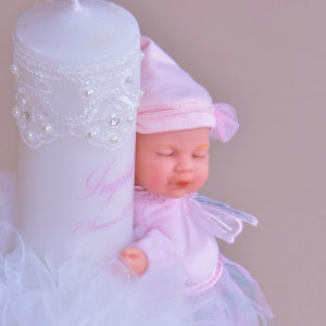 Lumanare botez personalizata bebelus jucarie - Img 3