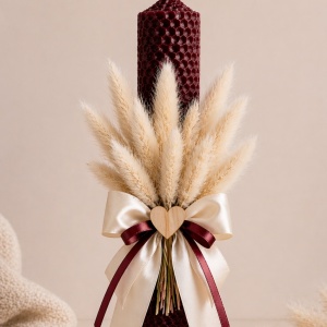 Lumanare de botez Fagura Cherry