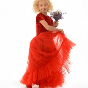 Rochie rosie Rania