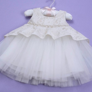 Rochita botez dantela si tulle Lalu - Img 5