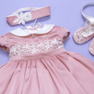 Set botez 4 piese Pinkie Silk - Img 5