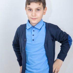 Tricou polo baieti Andreas albastru - Img 2