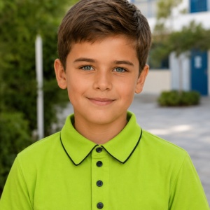 Tricou polo verde scoala Andreas - Img 2