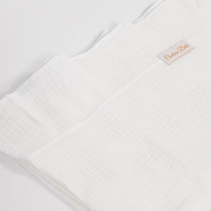 Trusou botez lux din muselina white - Img 6
