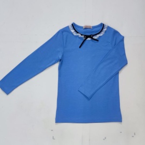 bluza fete scoala albastru