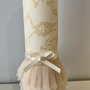 Lumanare botez Cream lace 02 - Img 3