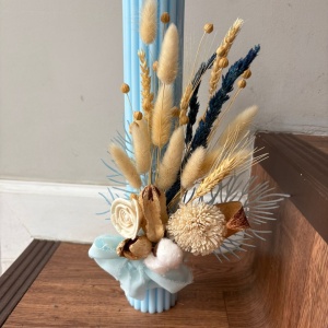 Lumanare de botez Autumn Baby Blue