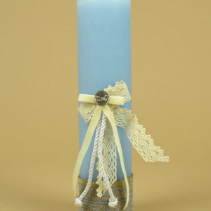 Lumanare de botez Blue sky