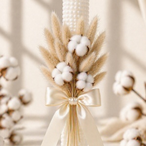 Lumanare de botez Bubble Ivory