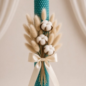 Lumanare de botez Bubble Teal