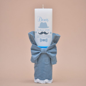 Lumanare de botez Little gentleman in blue