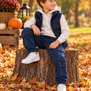 Pantaloni denim baieti Babybol 242422