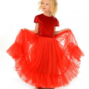 Rochie rosie Rania - Img 2