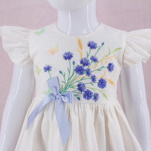 Set botez 3 piese Blue Flower - Img 3