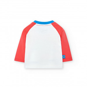 bluza alb rosu si albastra