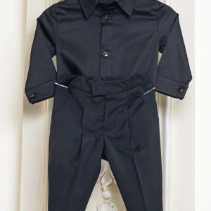 Costum elegant lux Black Shirt - Img 2